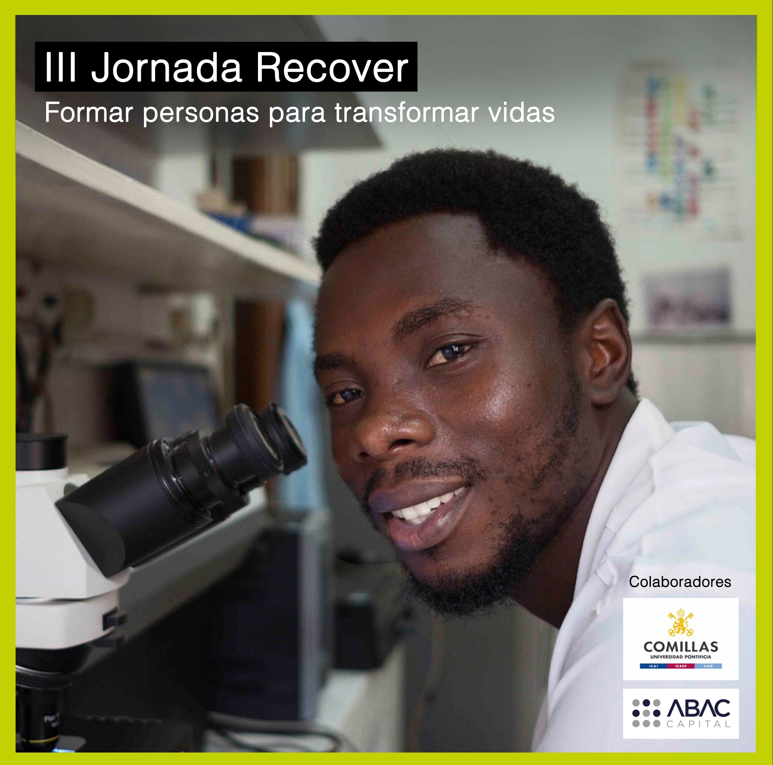 Cartel III Jornada Recover: Formar personas para transformar vidas